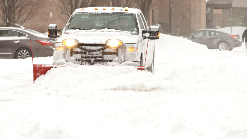 Professional snow plowing means professional equipment