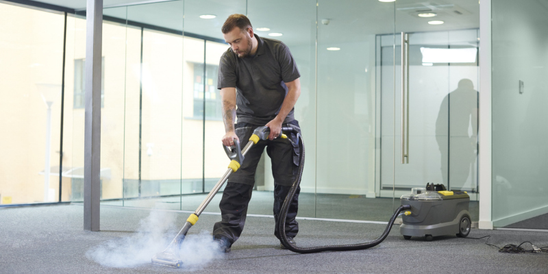 Commercial cleaning services can wipe down walls with green products